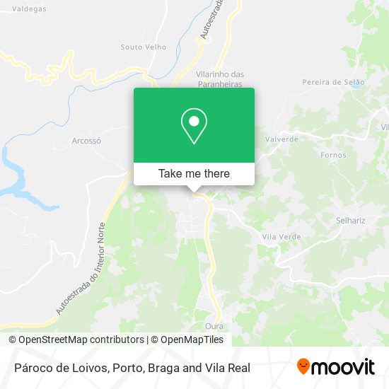 Pároco de Loivos mapa