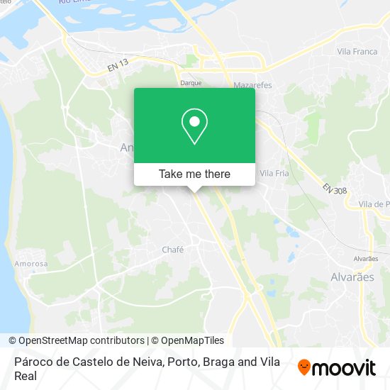 Pároco de Castelo de Neiva mapa