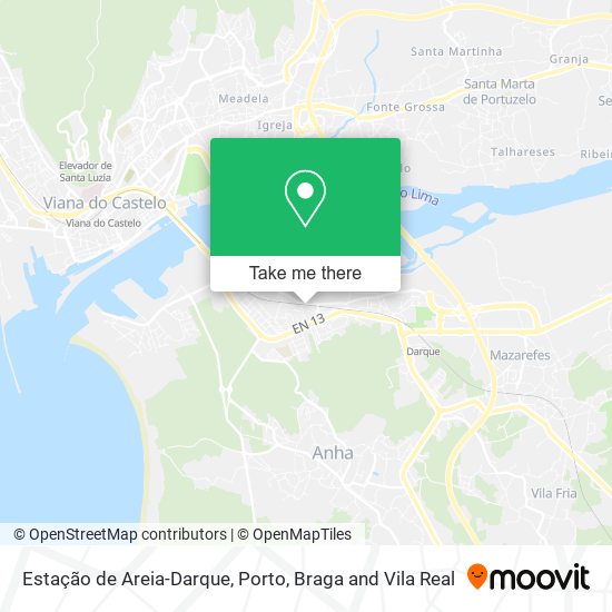 Estação de Areia-Darque mapa