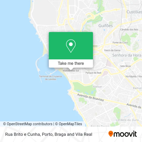 Rua Brito e Cunha map