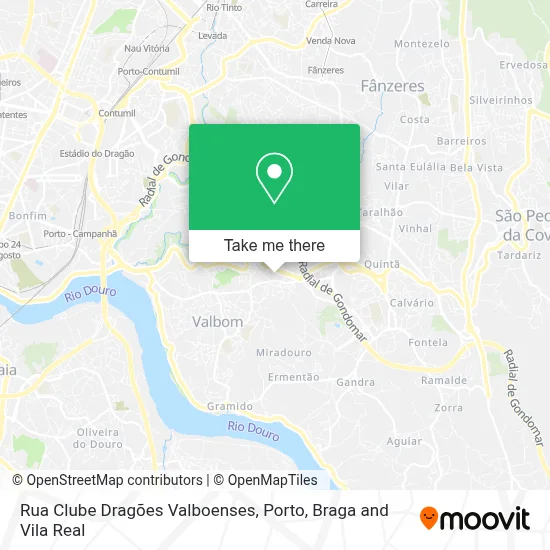 Rua Clube Dragões Valboenses map