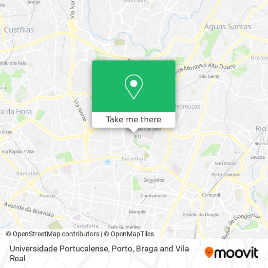Universidade Portucalense map