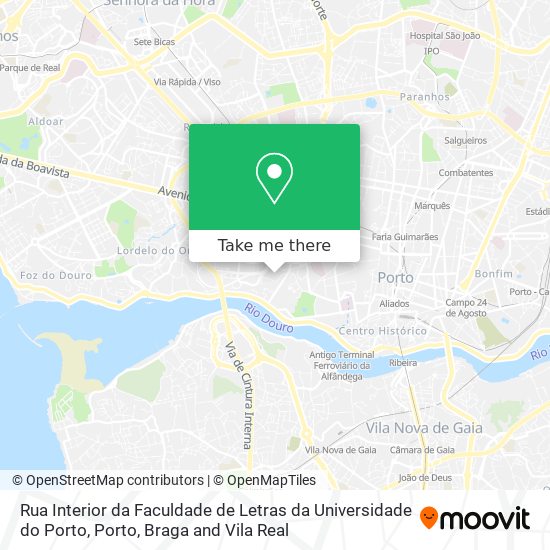 Rua Interior da Faculdade de Letras da Universidade do Porto map