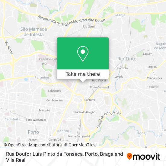 Rua Doutor Luís Pinto da Fonseca mapa