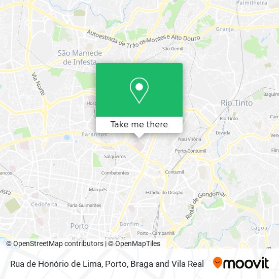 Rua de Honório de Lima map