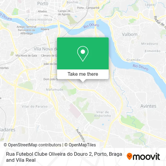 Rua Futebol Clube Oliveira do Douro 2 map