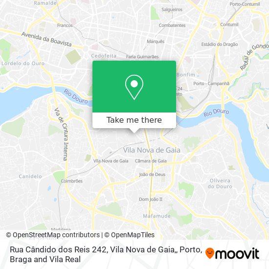 Rua Cândido dos Reis 242, Vila Nova de Gaia, map