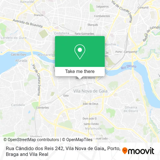 Rua Cândido dos Reis 242, Vila Nova de Gaia, map