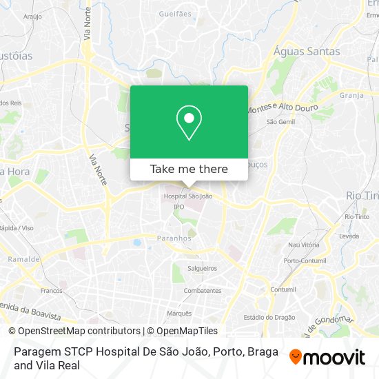 Paragem STCP Hospital De São João map