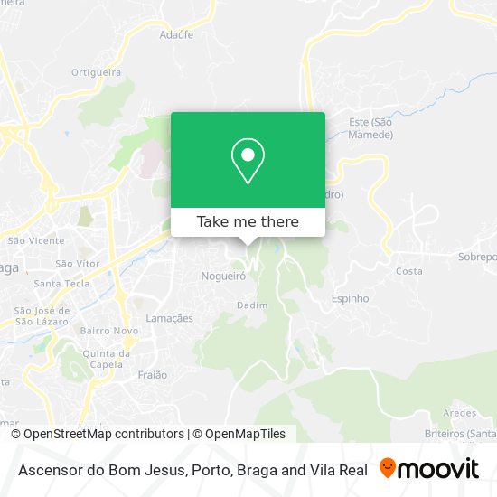 Ascensor do Bom Jesus map