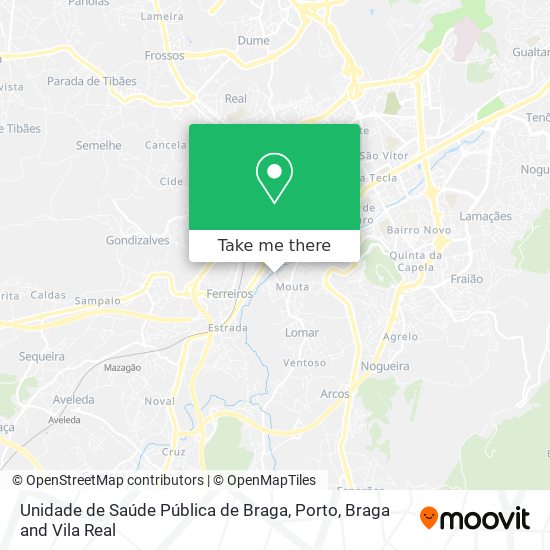 Unidade de Saúde Pública de Braga map