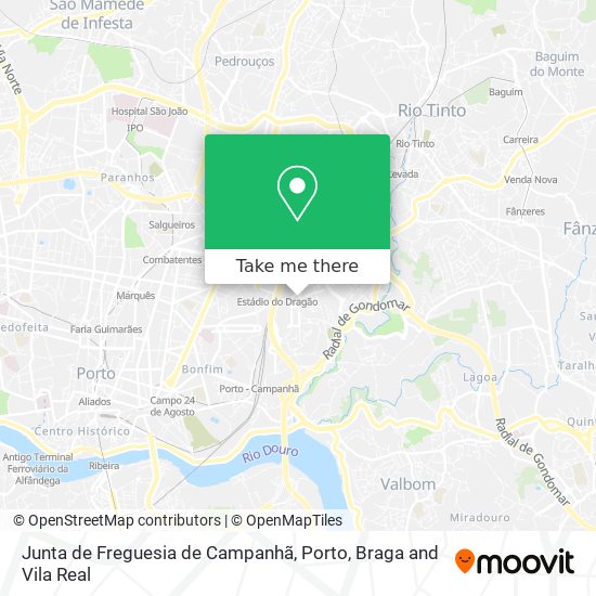 Junta de Freguesia de Campanhã map