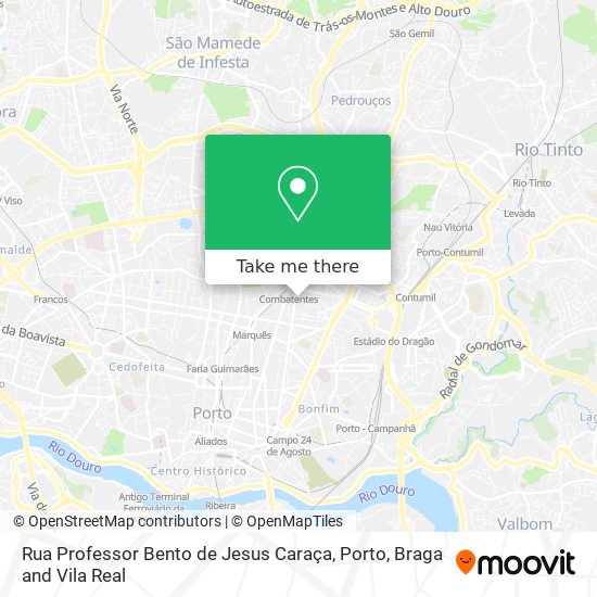 Rua Professor Bento de Jesus Caraça map