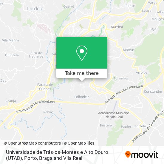 Universidade de Trás-os-Montes e Alto Douro (UTAD) map