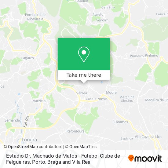 Estadio Dr. Machado de Matos - Futebol Clube de Felgueiras map