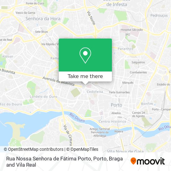 Rua Nossa Senhora de Fátima Porto map