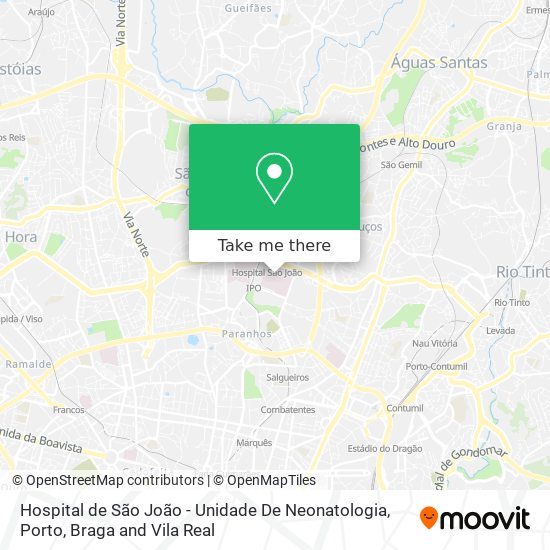 Hospital de São João - Unidade De Neonatologia map