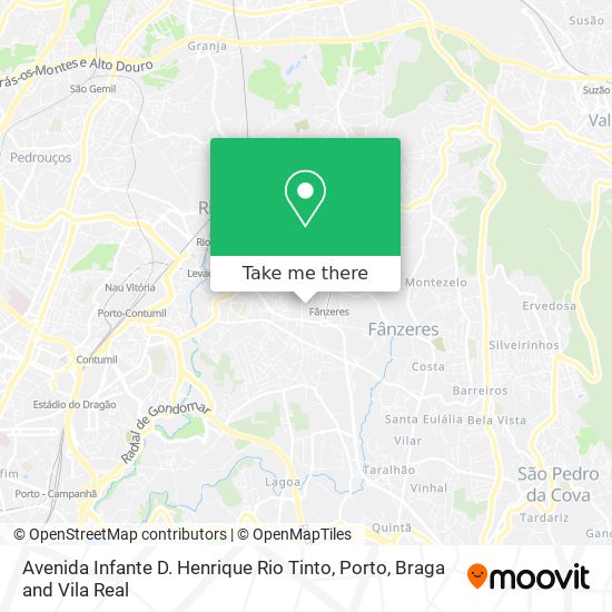 Avenida Infante D. Henrique Rio Tinto map