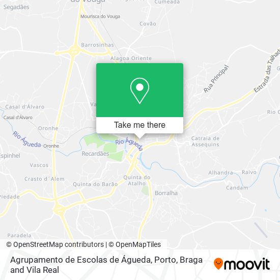 Agrupamento de Escolas de Águeda mapa