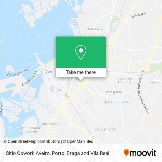 Sitio Cowork Aveiro map