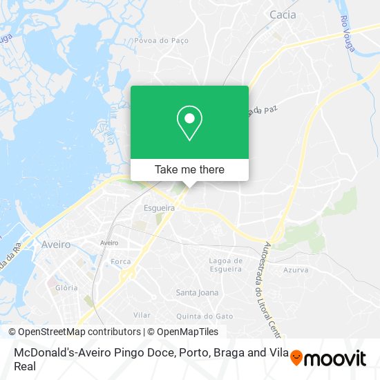 McDonald's-Aveiro Pingo Doce mapa