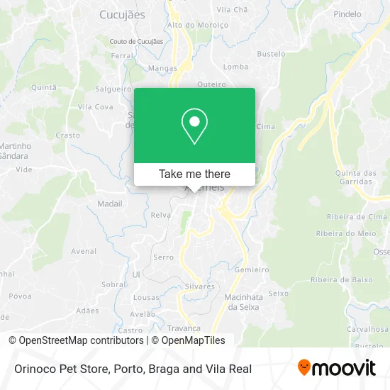 Orinoco Pet Store map