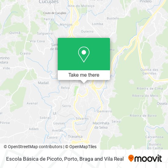 Escola Básica de Picoto map