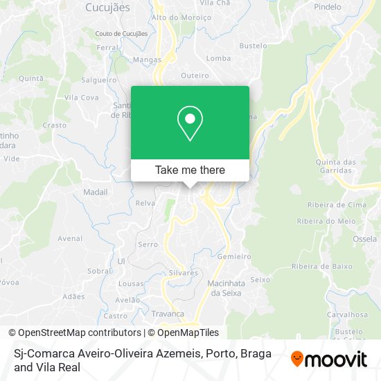 Sj-Comarca Aveiro-Oliveira Azemeis map