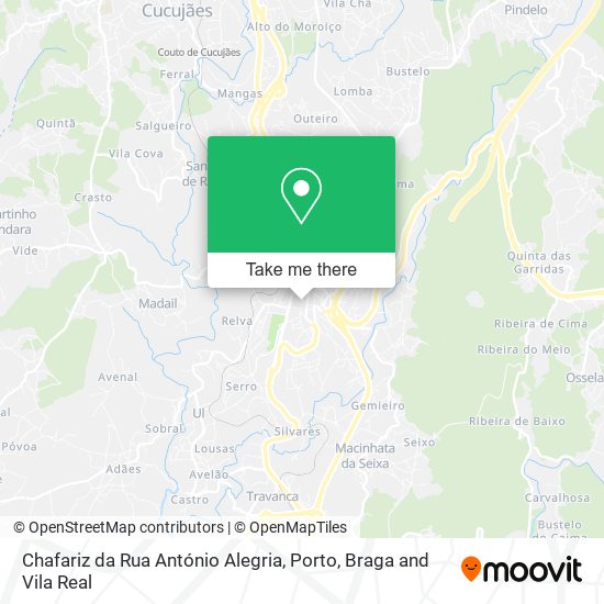 Chafariz da Rua António Alegria mapa