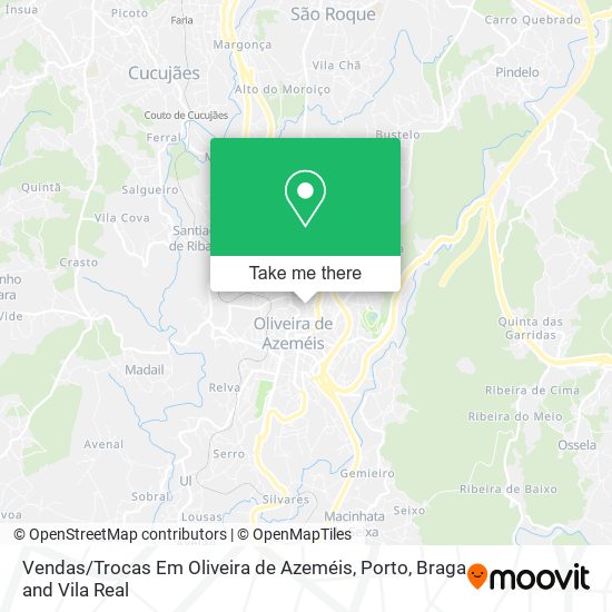 Vendas / Trocas Em Oliveira de Azeméis mapa