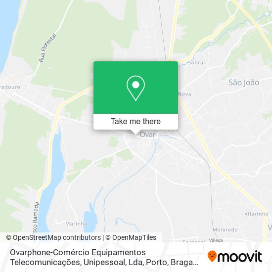Ovarphone-Comércio Equipamentos Telecomunicações, Unipessoal, Lda map