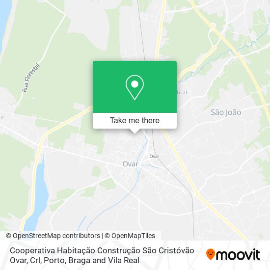 Cooperativa Habitação Construção São Cristóvão Ovar, Crl mapa
