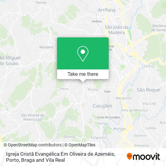 Igreja Cristã Evangélica Em Oliveira de Azeméis map
