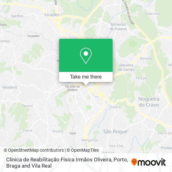 Clínica de Reabilitação Física Irmãos Oliveira mapa