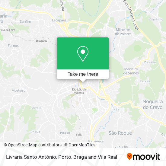 Livraria Santo António mapa