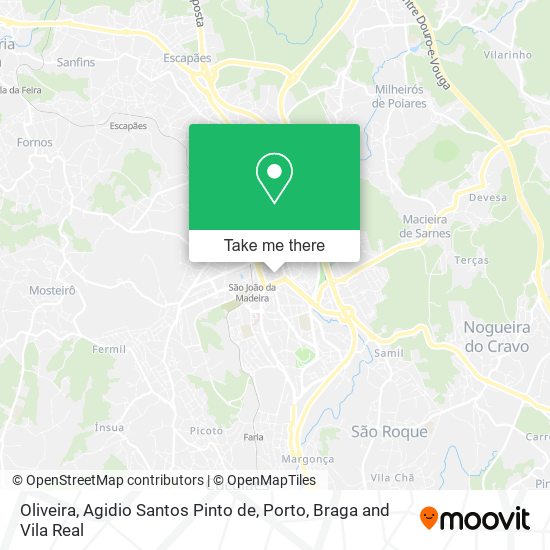 Oliveira, Agidio Santos Pinto de mapa