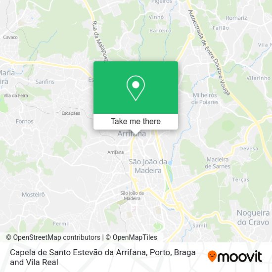Capela de Santo Estevão da Arrifana map
