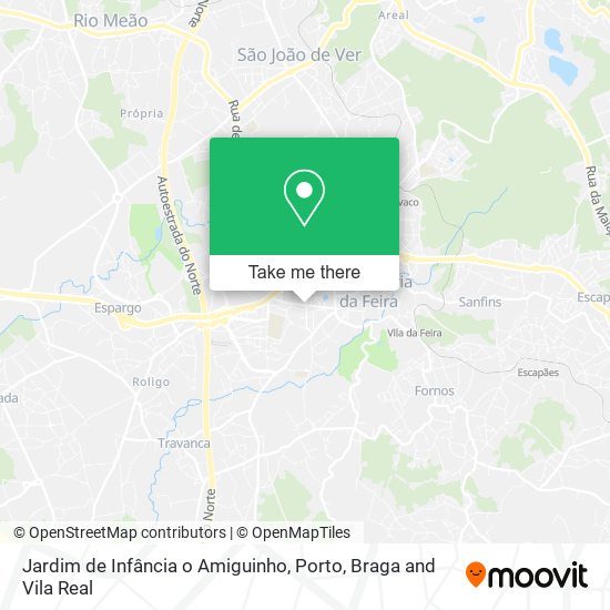 Jardim de Infância o Amiguinho mapa