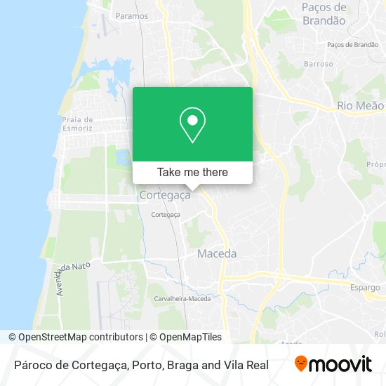 Pároco de Cortegaça map