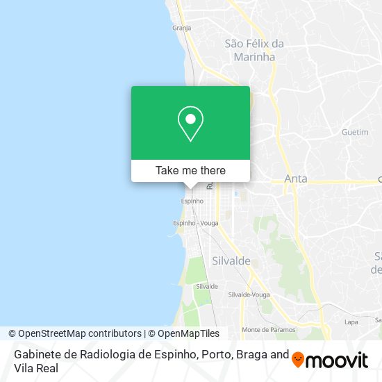 Gabinete de Radiologia de Espinho map