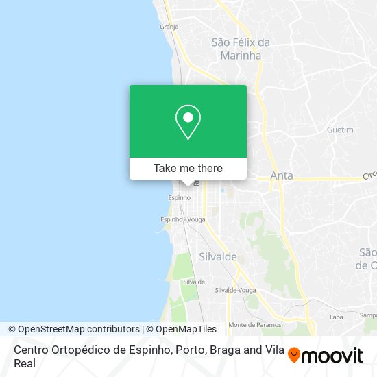 Centro Ortopédico de Espinho mapa