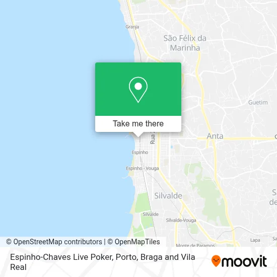 Espinho-Chaves Live Poker map