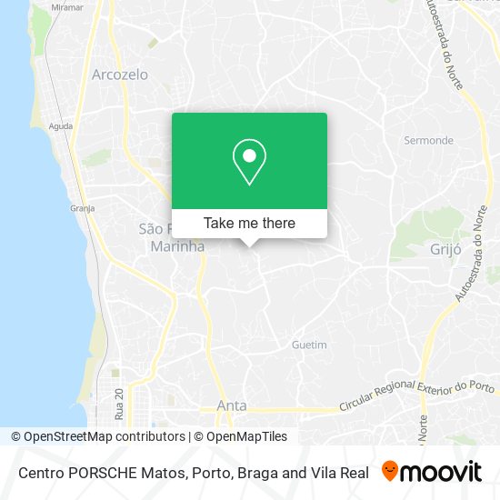 Centro PORSCHE Matos map