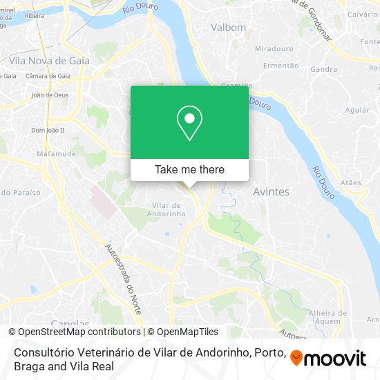 Consultório Veterinário de Vilar de Andorinho map