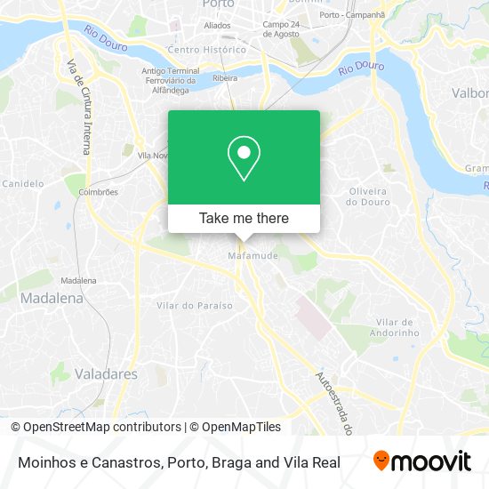 Moinhos e Canastros map