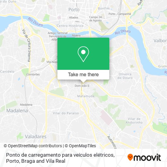 Ponto de carregamento para veículos elétricos map