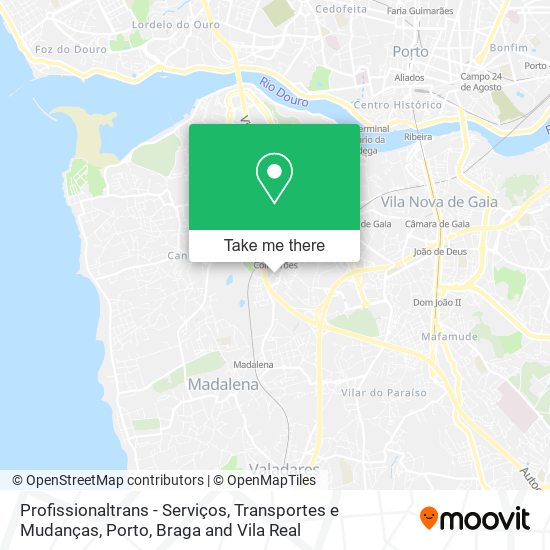 Profissionaltrans - Serviços, Transportes e Mudanças map