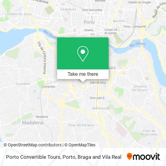 Porto Convertible Tours mapa