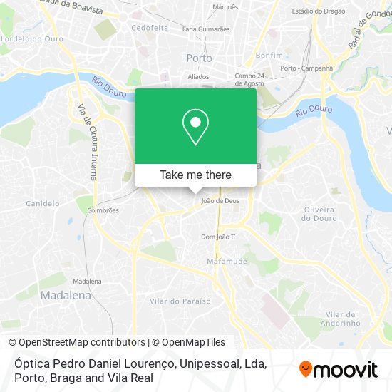 Óptica Pedro Daniel Lourenço, Unipessoal, Lda map