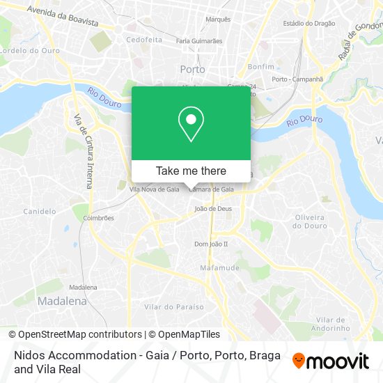 Nidos Accommodation - Gaia / Porto map